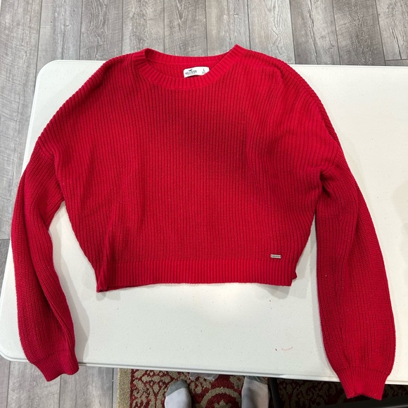 Hollister Sweaters - Hollister Red Crewneck Cropped Sweater